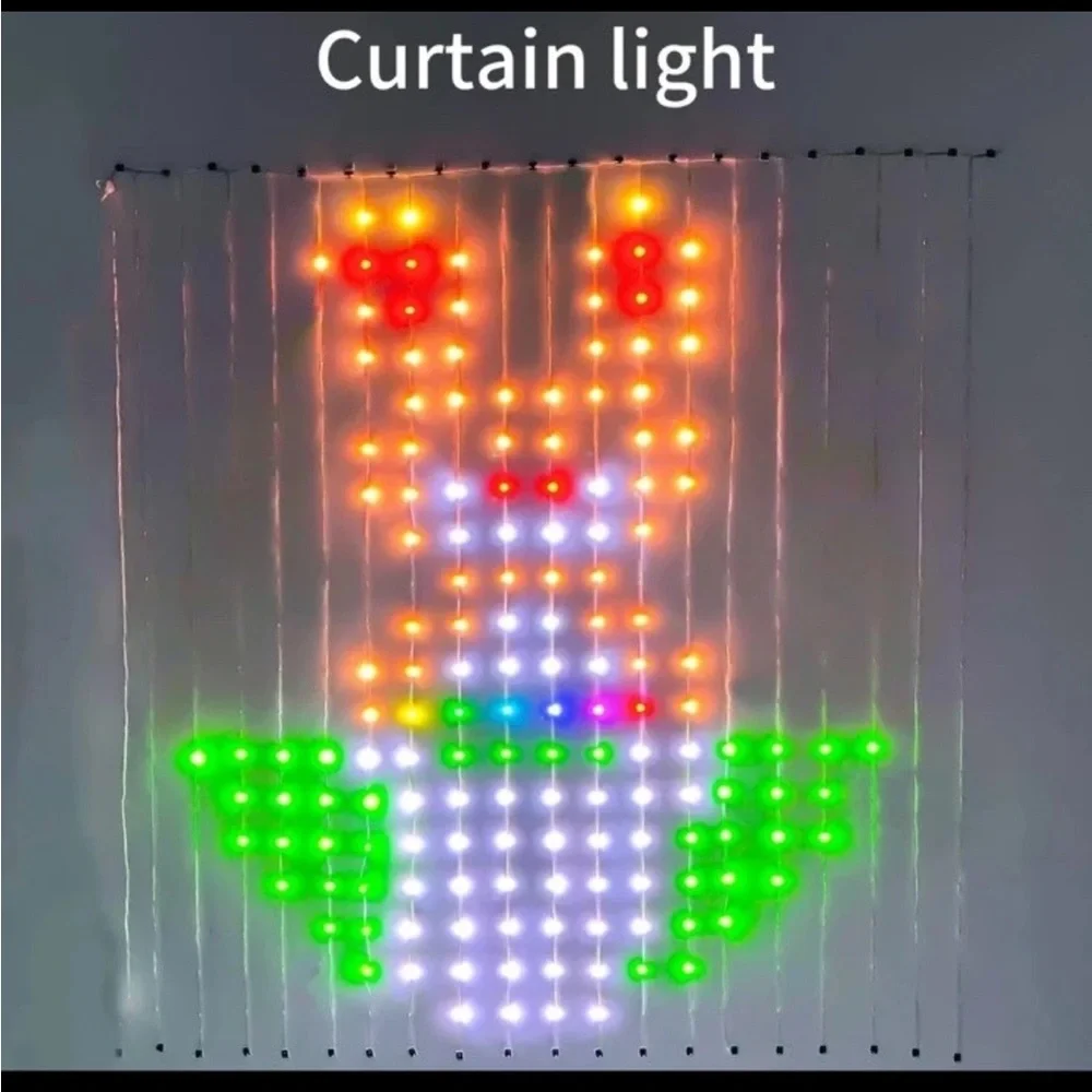 Avatar Patterns Programmable Music Sync Curtain String Lights 400 LED 6